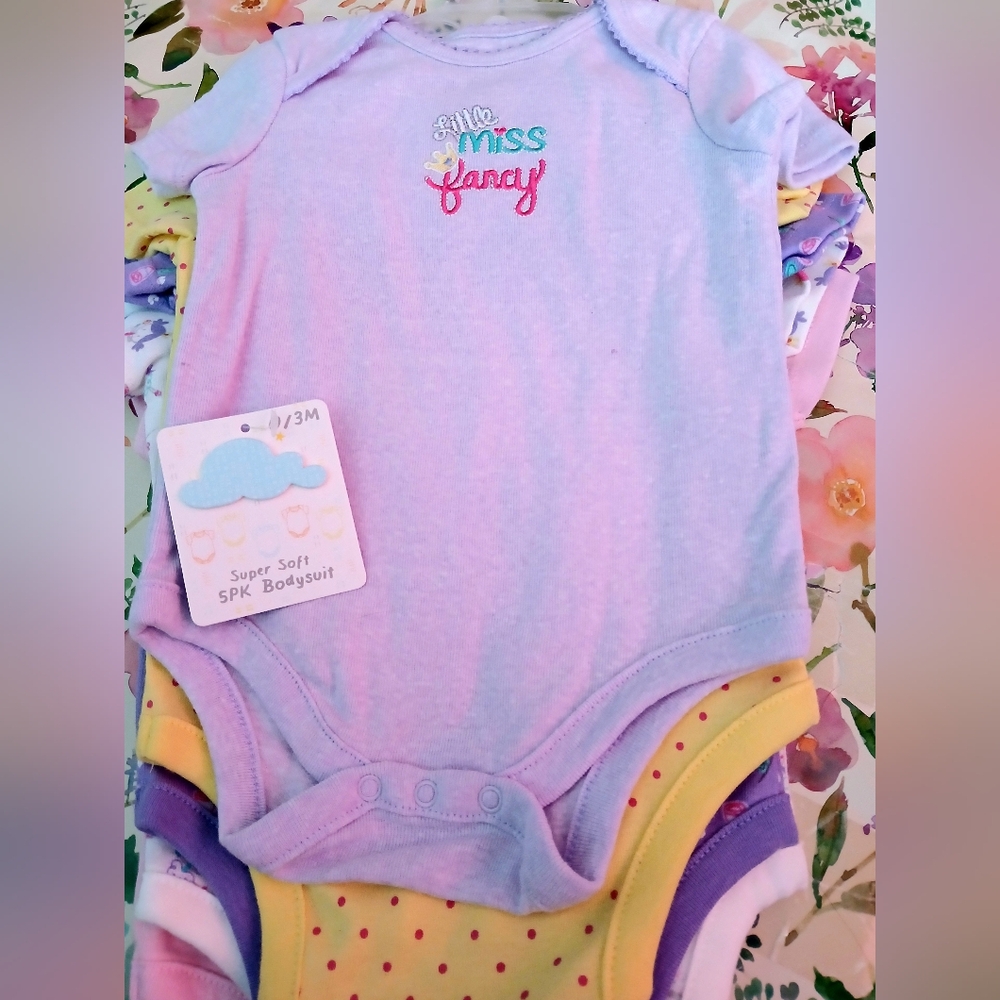NWT, Beautiful Cotton Onesies, 0-3m, Can  be $13.w/$4.99shipping